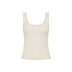 St Agni Organic Cotton Scooped Ballerina Top in Talco