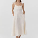 St Agni Panelled Bustier Dress in Talco - side view