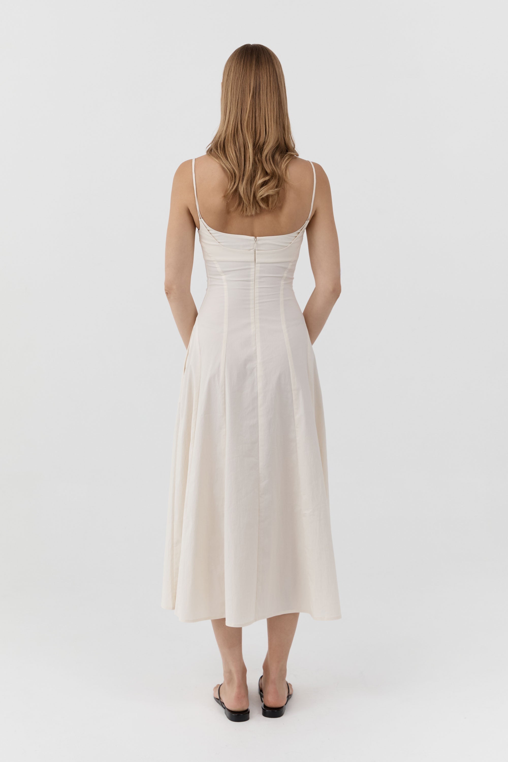 St Agni Panelled Bustier Dress in Talco - outfit inspiration