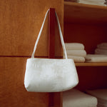 St Agni Petit Origami Bag in Talco - close up