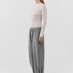 St Agni Relaxed Balloon Pants in Cobblestone - styled look