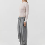 St Agni Relaxed Balloon Pants in Cobblestone - styled look
