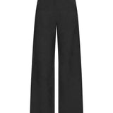 St Agni Silk Wool Jacquard Minimal Pants in Black