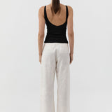 St Agni Silk Wool Jacquard Minimal Pants in Talco - outfit inspiration