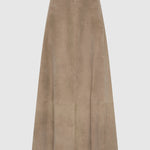 St Agni Suede Circle Skirt in Earth