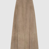 St Agni Suede Circle Skirt in Earth