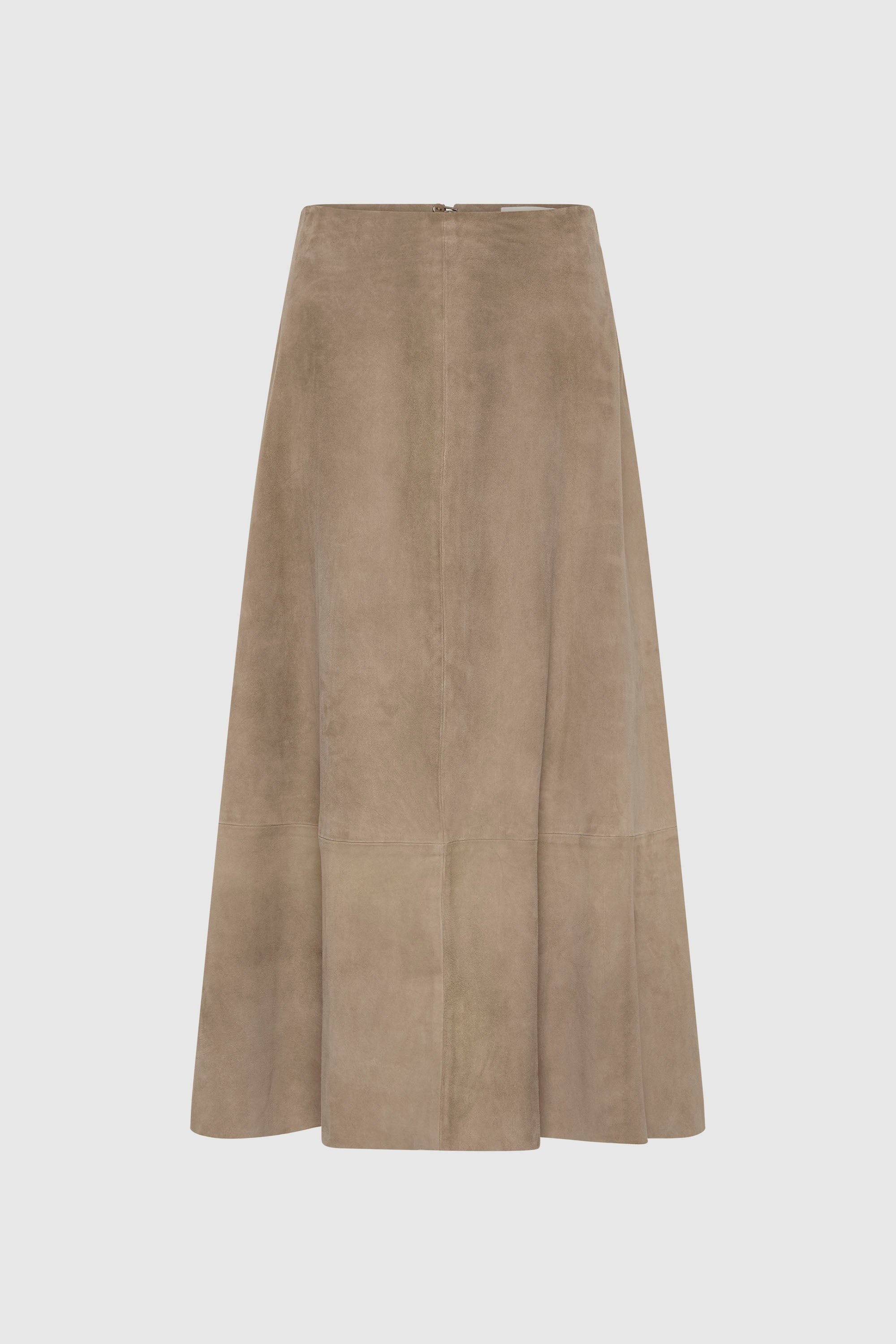 St Agni Suede Circle Skirt in Earth