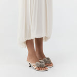 St Agni Urchin Heel 50 in Parchment - side view