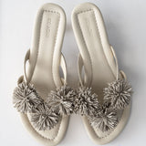 St Agni Urchin Heel 50 in Parchment - detail view