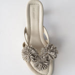 St Agni Urchin Heel 50 in Parchment - close up