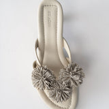 St Agni Urchin Heel 50 in Parchment - close up