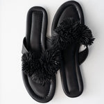 St Agni Urchin Slide in Black - close up