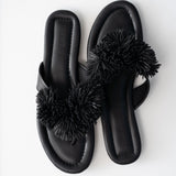 St Agni Urchin Slide in Black - close up