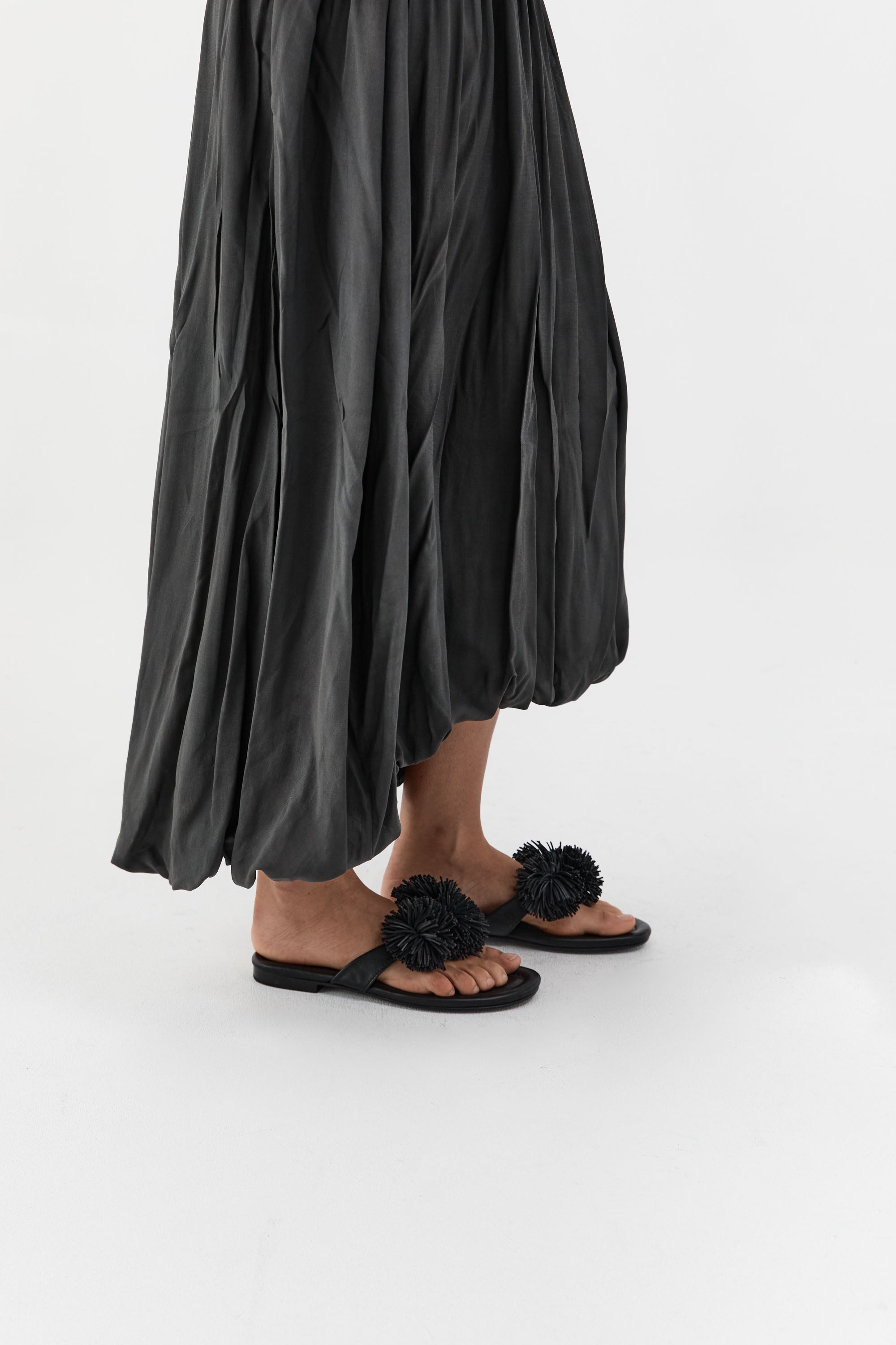 St Agni Urchin Slide in Black - side view