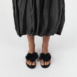 St Agni Urchin Slide in Black - detail view