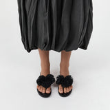 St Agni Urchin Slide in Black - detail view