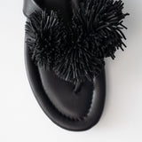 St Agni Urchin Slide in Black - styled look