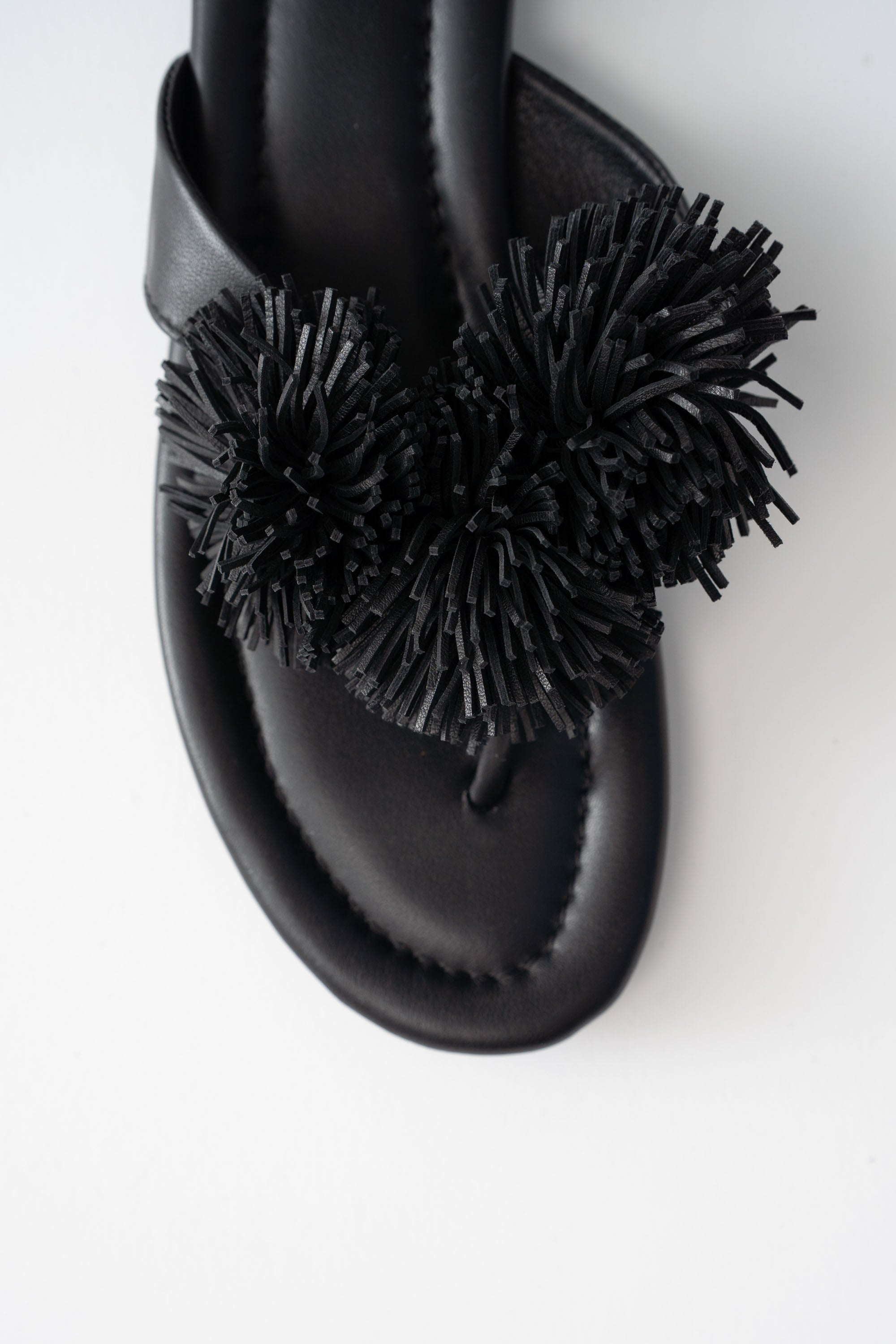 St Agni Urchin Slide in Black - styled look