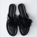 St Agni Urchin Slide in Black - close up