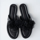 St Agni Urchin Slide in Black - close up