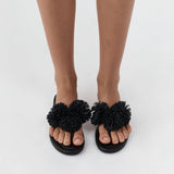 St Agni Urchin Slide in Black - close up