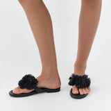 St Agni Urchin Slide in Black - close up