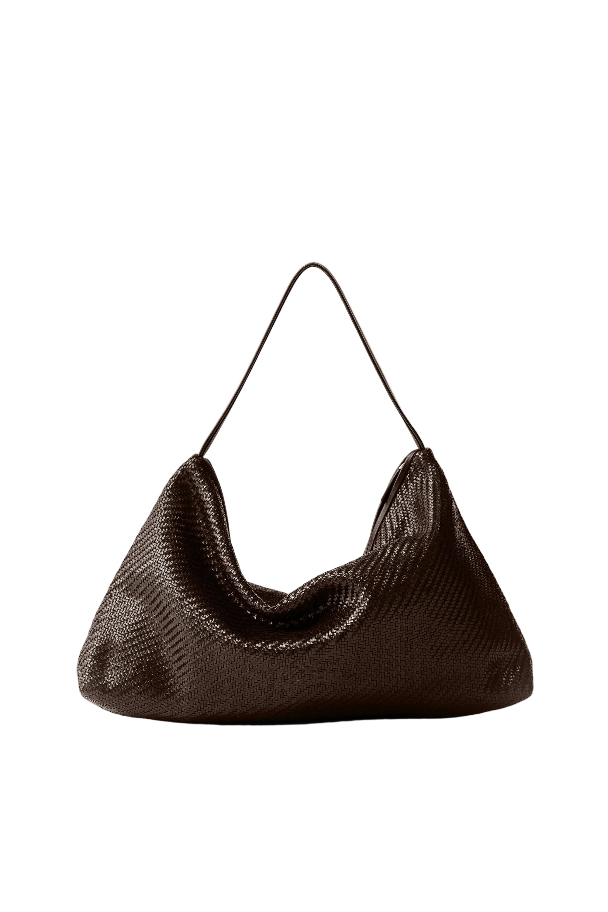 St Agni Woven Hobo Bag in Coffee
