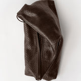 St Agni Woven Hobo Bag in Coffee - detail view