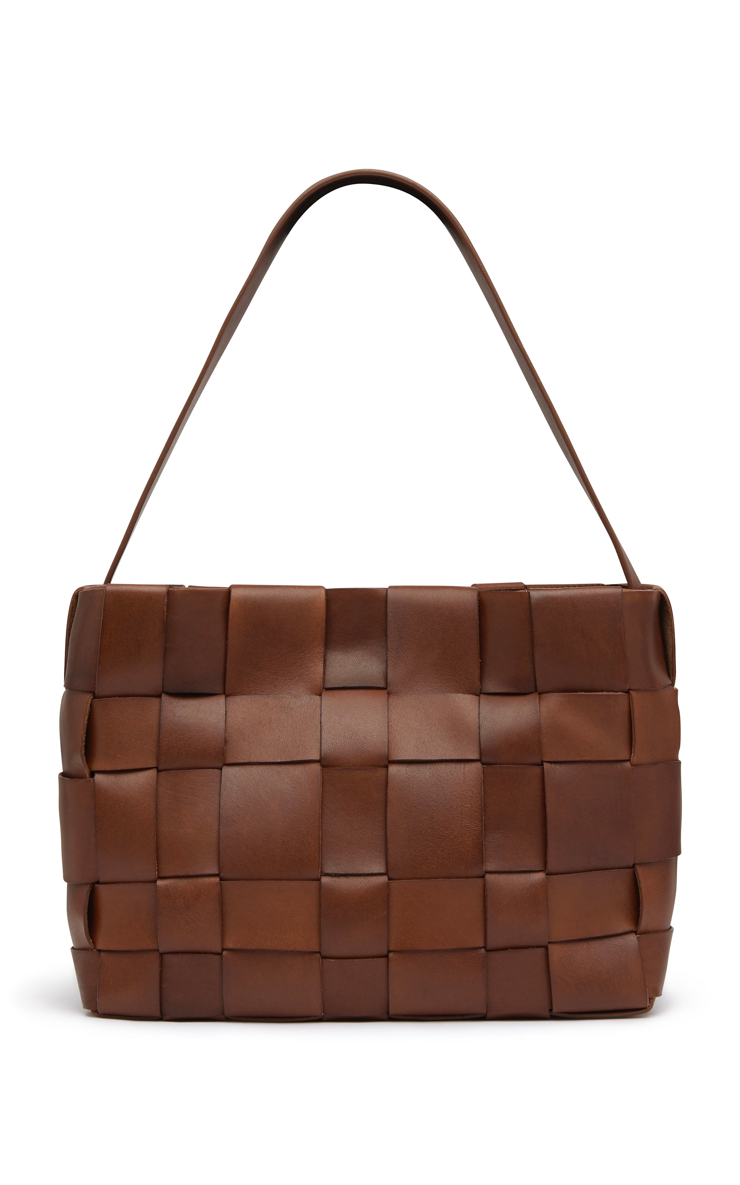 St Agni Woven Mini Tote in Chestnut