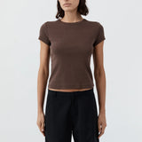 St Agni Organic Cotton Baby Tee in Fudge