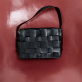 St Agni Woven Envelope Mini Tote in Black