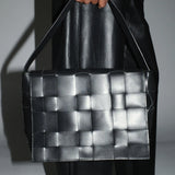 St Agni Woven Envelope Mini Tote in Black