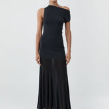 St Agni Fine Jersey Circle Hem Dress in Charcoal