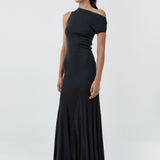 St Agni Fine Jersey Circle Hem Dress in Charcoal