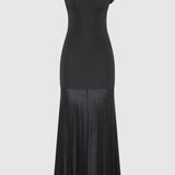 St Agni Fine Jersey Circle Hem Dress in Charcoal