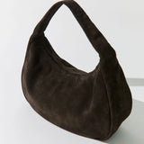 St Agni Suede Large Bon Bon Bag in Coffee