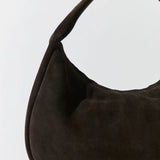 St Agni Suede Large Bon Bon Bag in Coffee