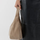 St Agni Suede Large Bon Bon Bag in Rock - outfit inspiration