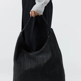 St Agni Lattice Weave Large Tote in Black
