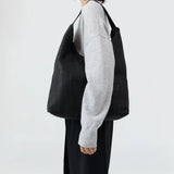 St Agni Lattice Weave Large Tote in Black