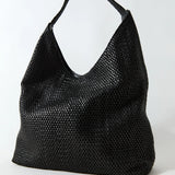 St Agni Lattice Weave Large Tote in Black