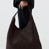 St Agni Lattice Weave Large Tote in Coffee