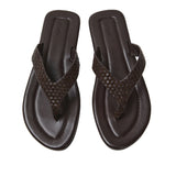 St Agni Lattice Weave Thong in Coffee