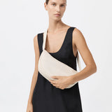 St Agni Perforated Crescent Bag in Tofu