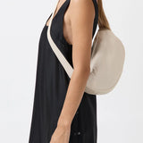St Agni Perforated Crescent Bag in Tofu