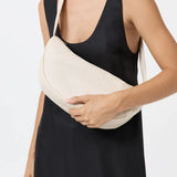 St Agni Perforated Crescent Bag in Tofu
