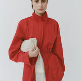 St Agni Perforated Crescent Bag in Tofu