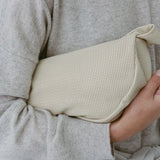 St Agni Perforated Crescent Bag in Tofu
