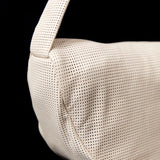 St Agni Perforated Crescent Bag in Tofu