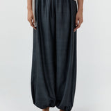 St Agni Silk Adjustable Balloon Pants in Washed Black